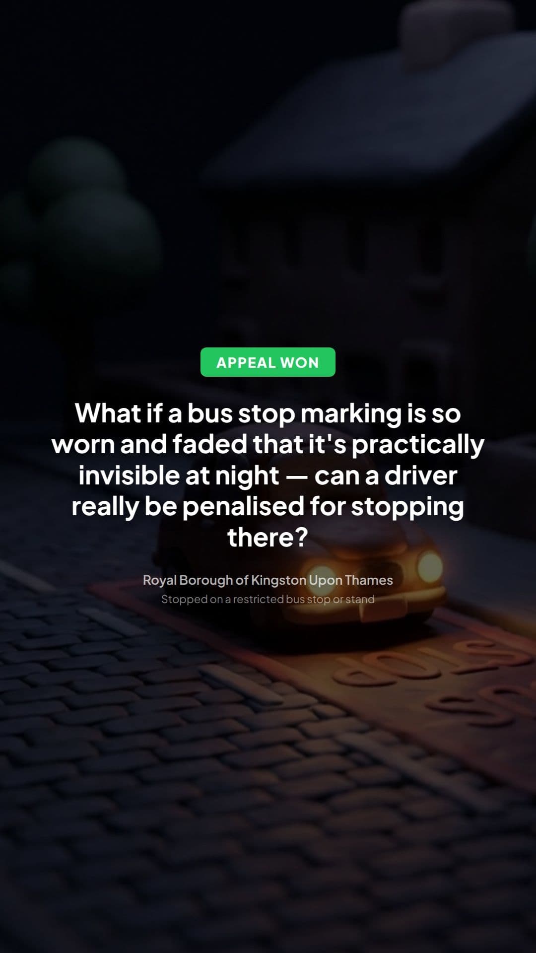 Kingston bus stop PCN appeal allowed: key lessons
