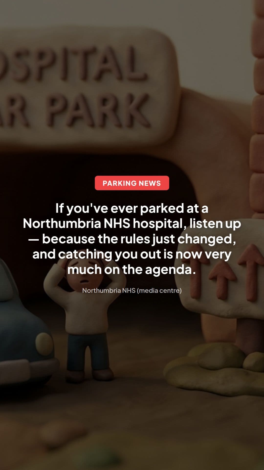 Northumbria NHS parking charges rise 1 June 2026