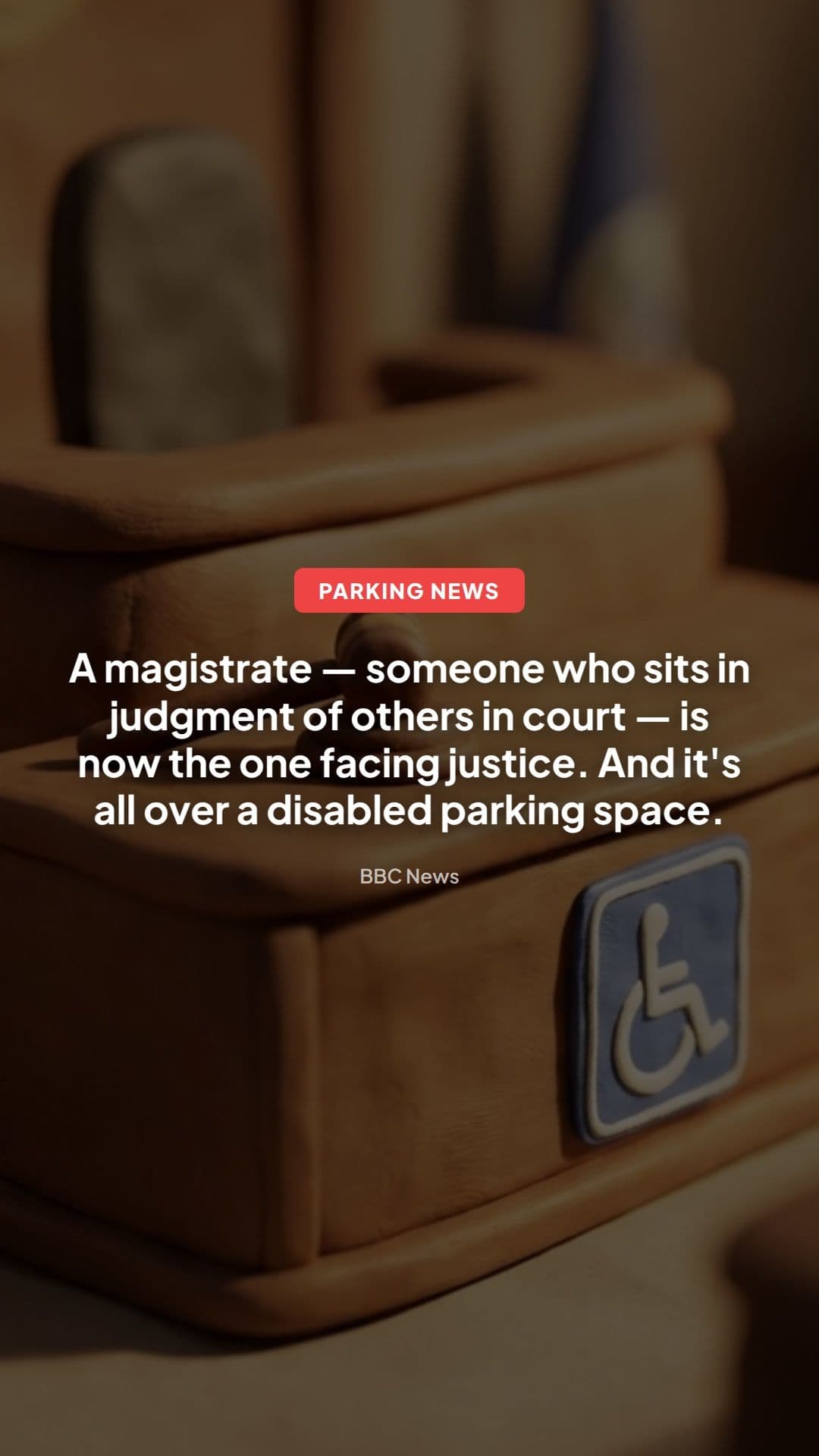 Disabled bay row: magistrate accused of nudging car