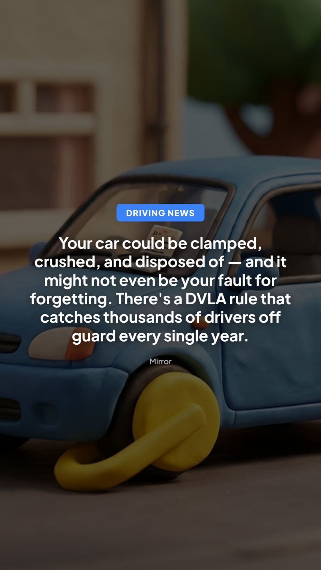 DVLA enforcement: pay vehicle tax or risk clamp & crush