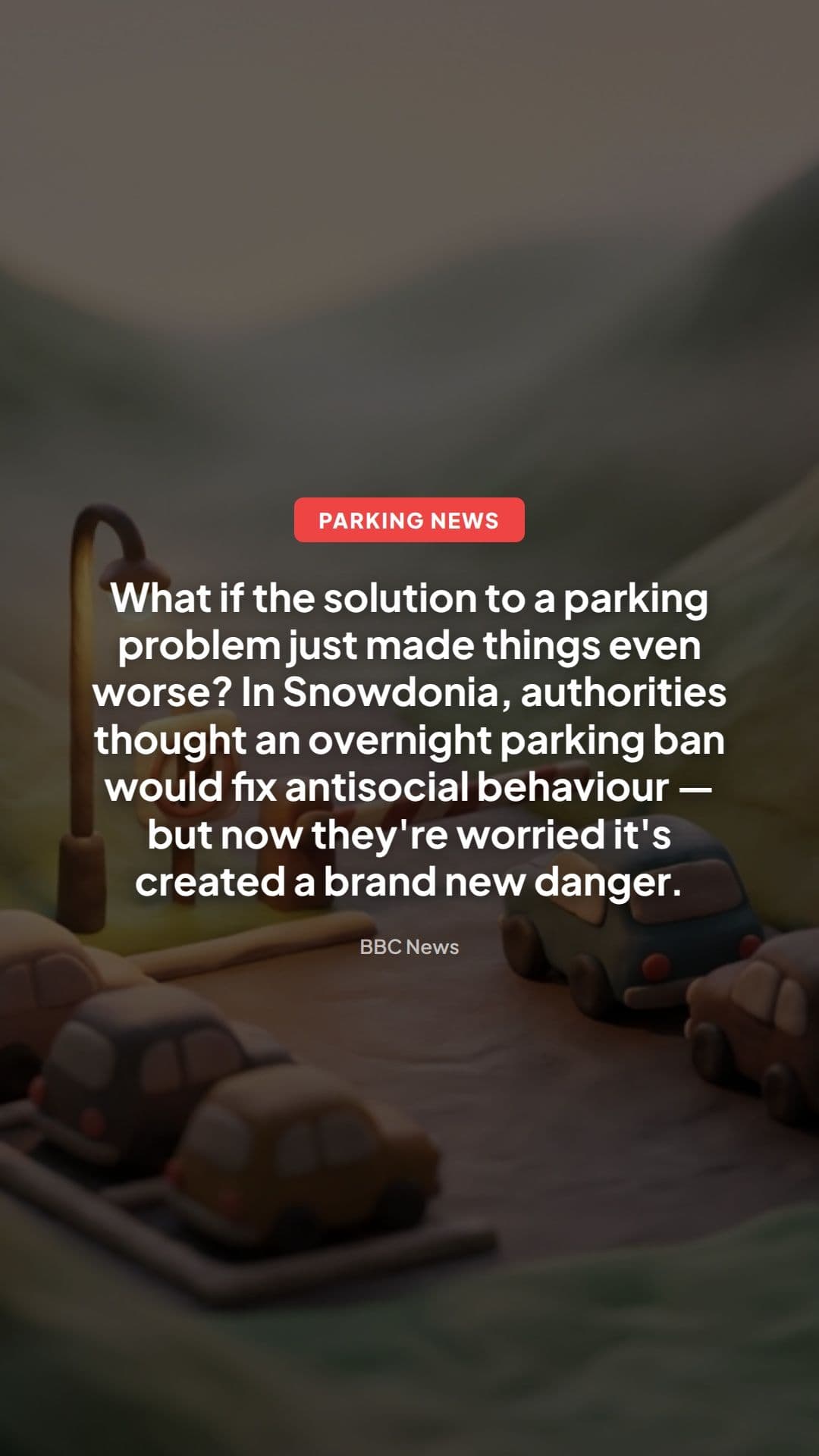 Snowdonia overnight parking ban may shift cars to roads