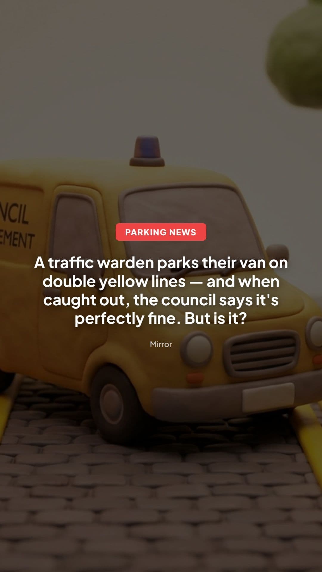Can traffic wardens park on double yellow lines in UK?