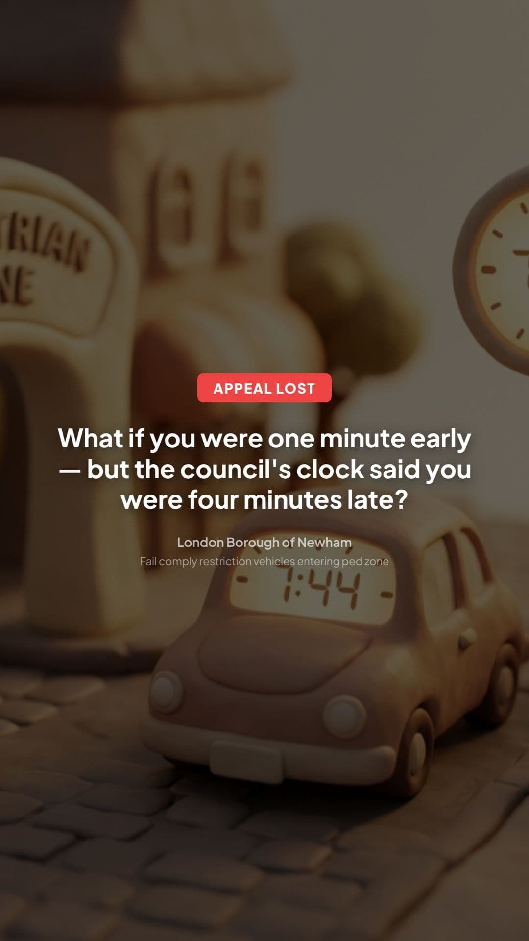 Newham pedestrian zone PCN appeal refused: key lessons