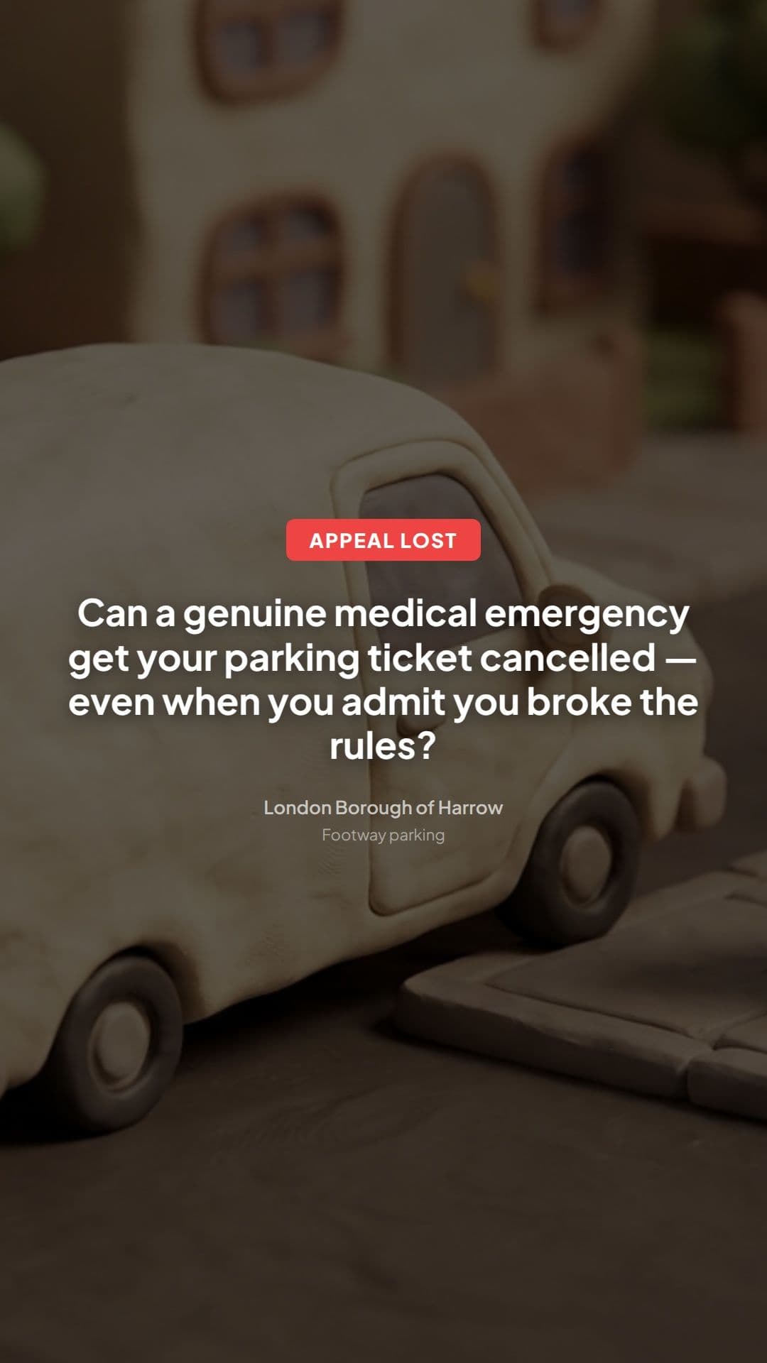 Harrow footway parking PCN: why this appeal failed