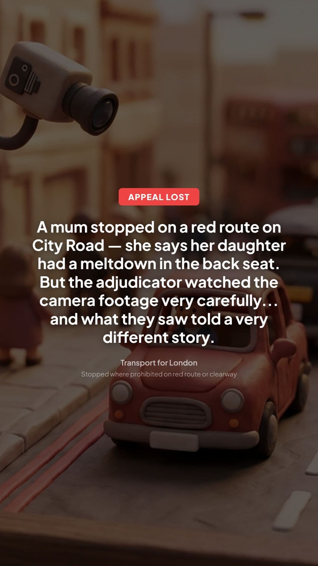 TfL red route stop PCN appeal refused: key lessons