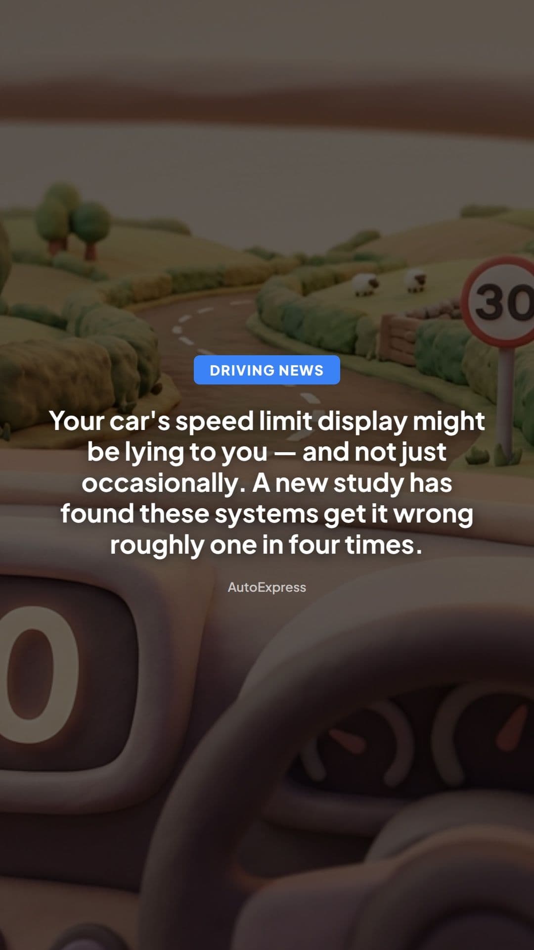 Speed limit warning tech wrong 25%: risk for UK drivers