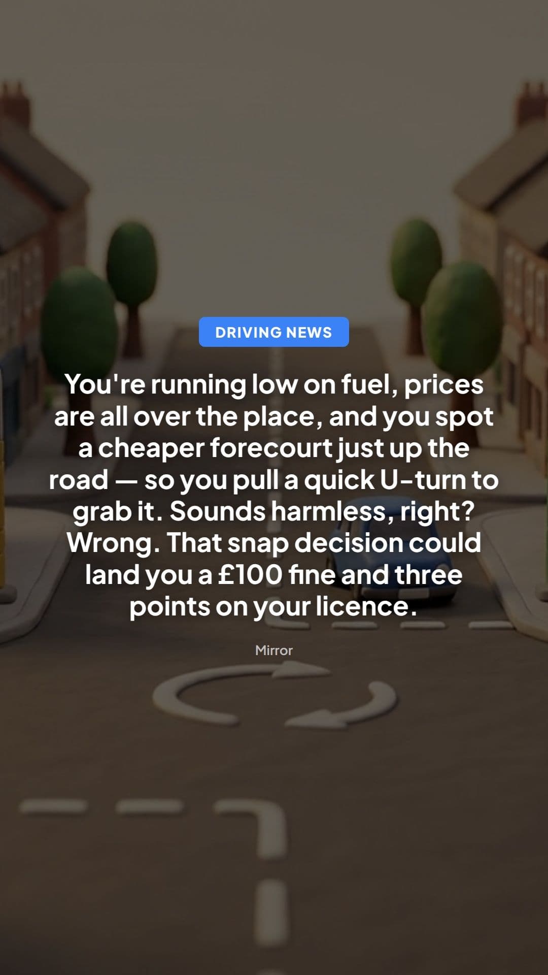 Cheap fuel hunt: £100 fine and 3 points risk for drivers