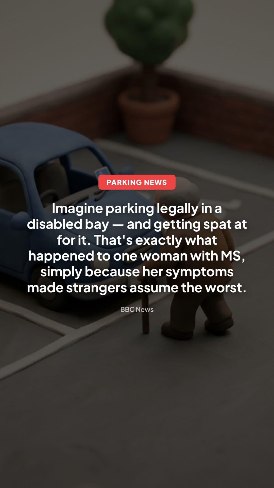 Disabled parking abuse: MS driver spat at in UK bay