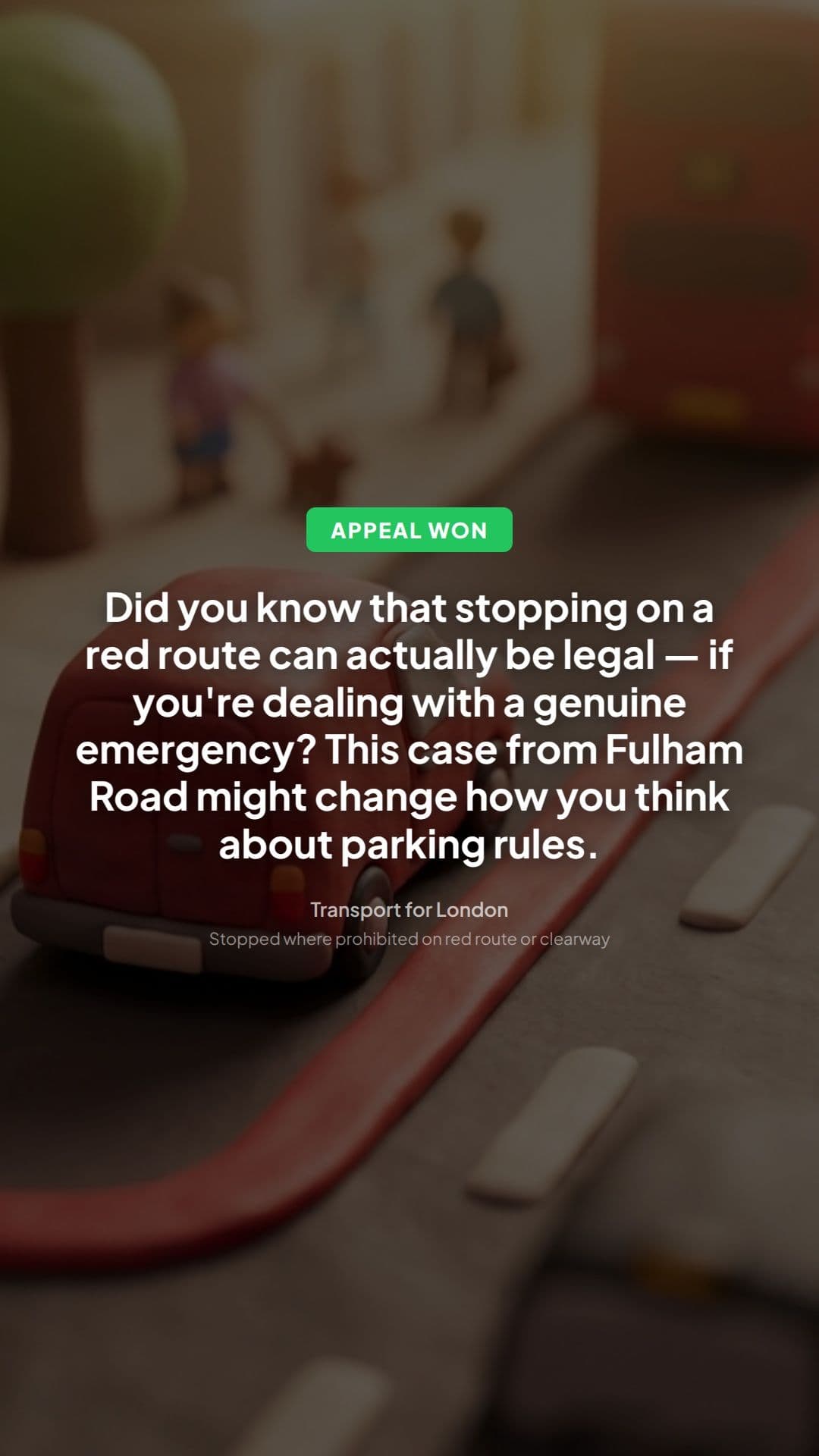 TfL red route stop PCN cancelled: key appeal lesson