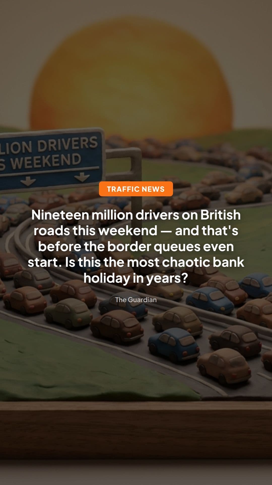 Bank holiday traffic: 19m drivers, border-check delays