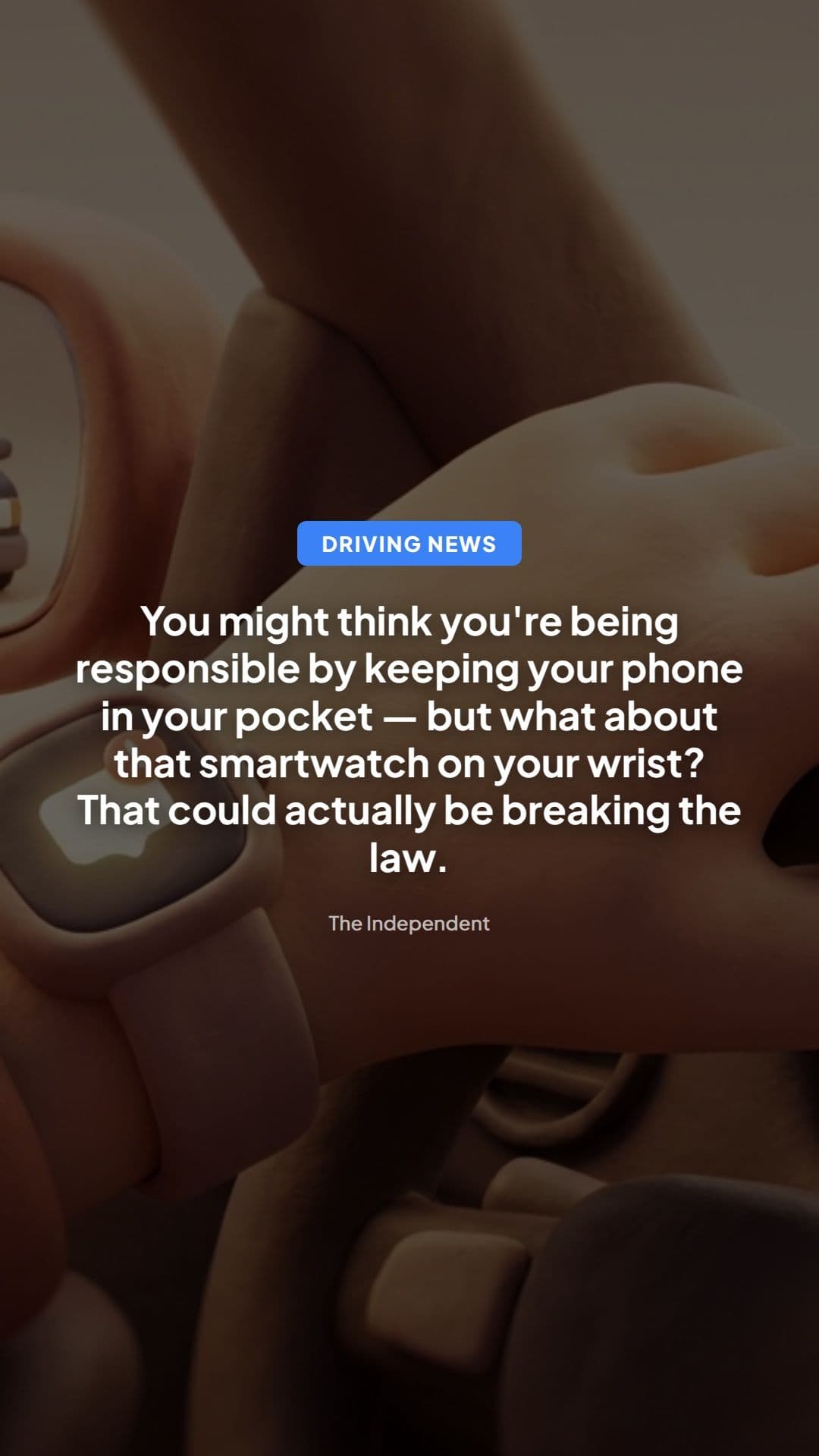 Smartwatch while driving: UK law, fines and points