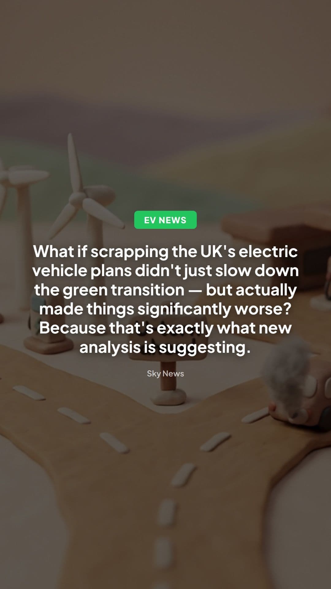 EV policy U-turn could add 13% to UK emissions