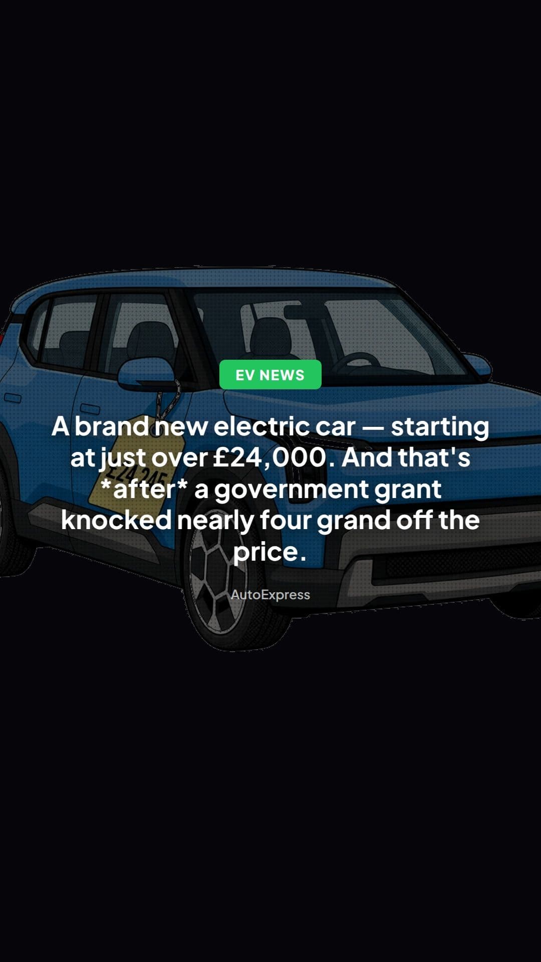 Kia EV2 gets full £3,750 grant — price drops to £24k