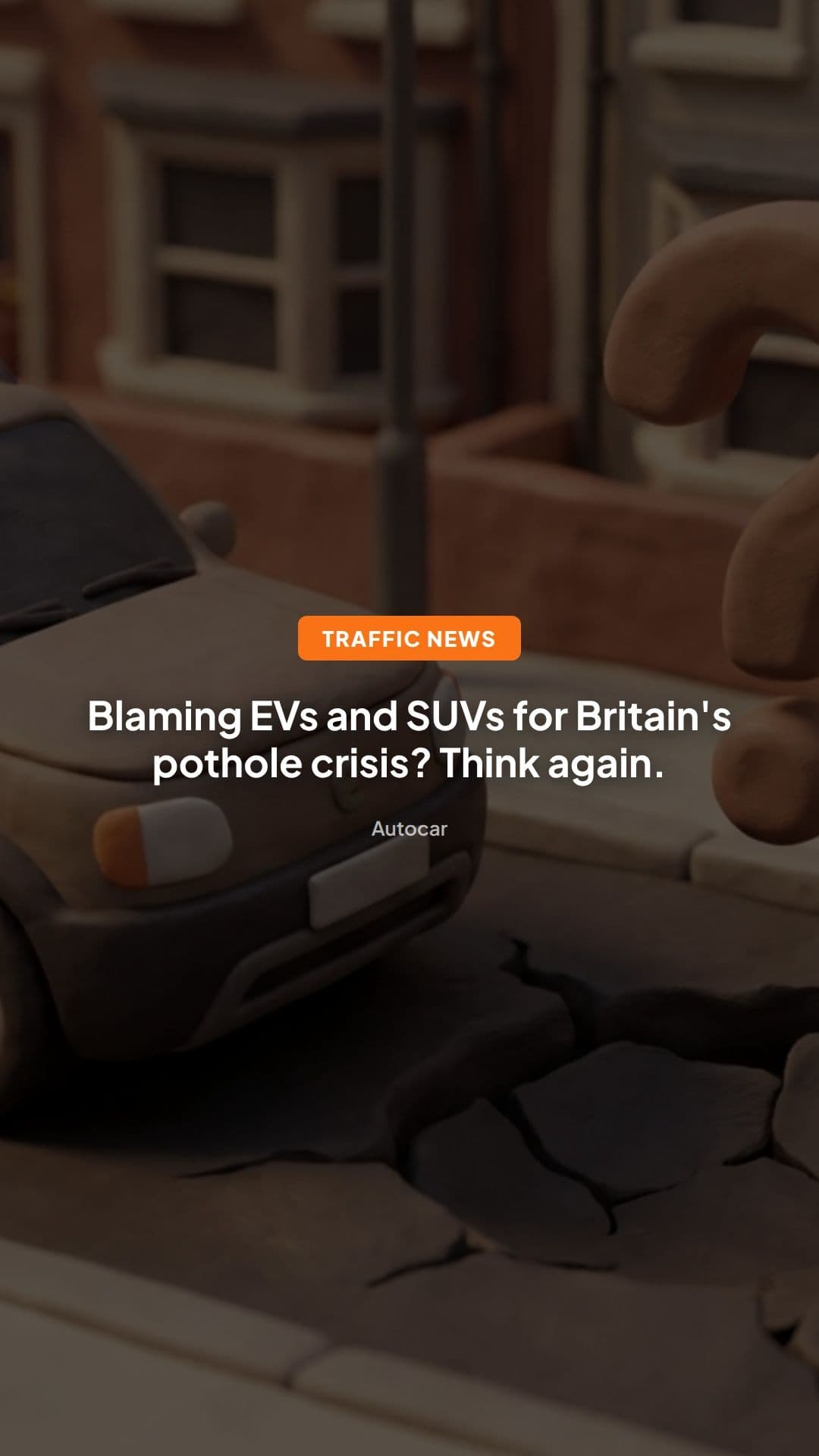 Experts: EVs Aren’t Causing Britain’s Pothole Crisis