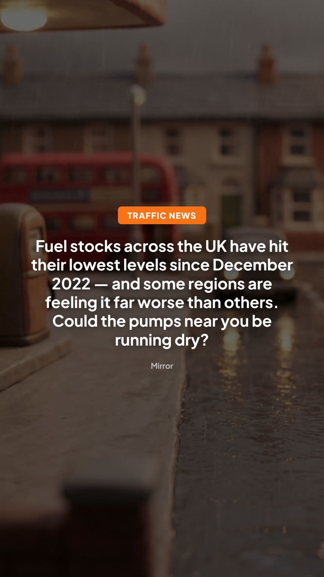 UK fuel shortages: regions with lowest petrol stocks