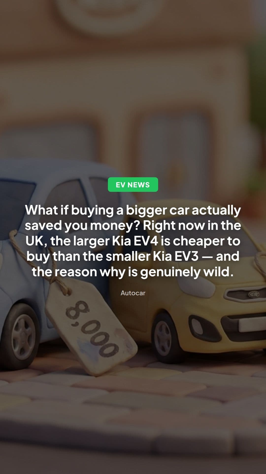 Kia EV4 now undercuts EV3: what the UK EV grant means