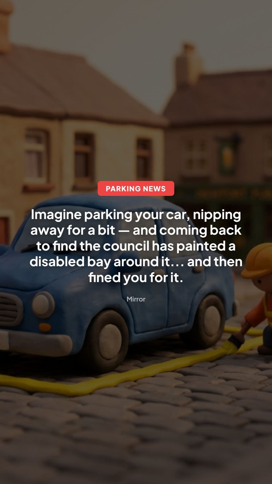 Council paints disabled bay around car then issues PCN
