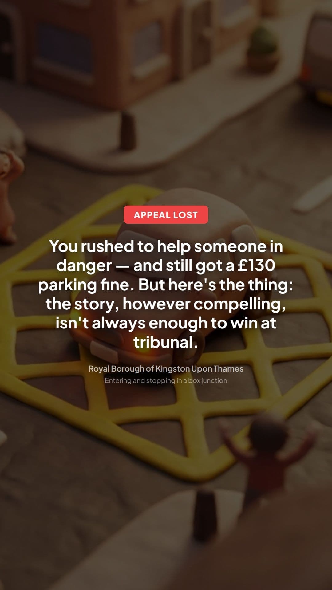 Kingston box junction PCN appeal refused: key lesson