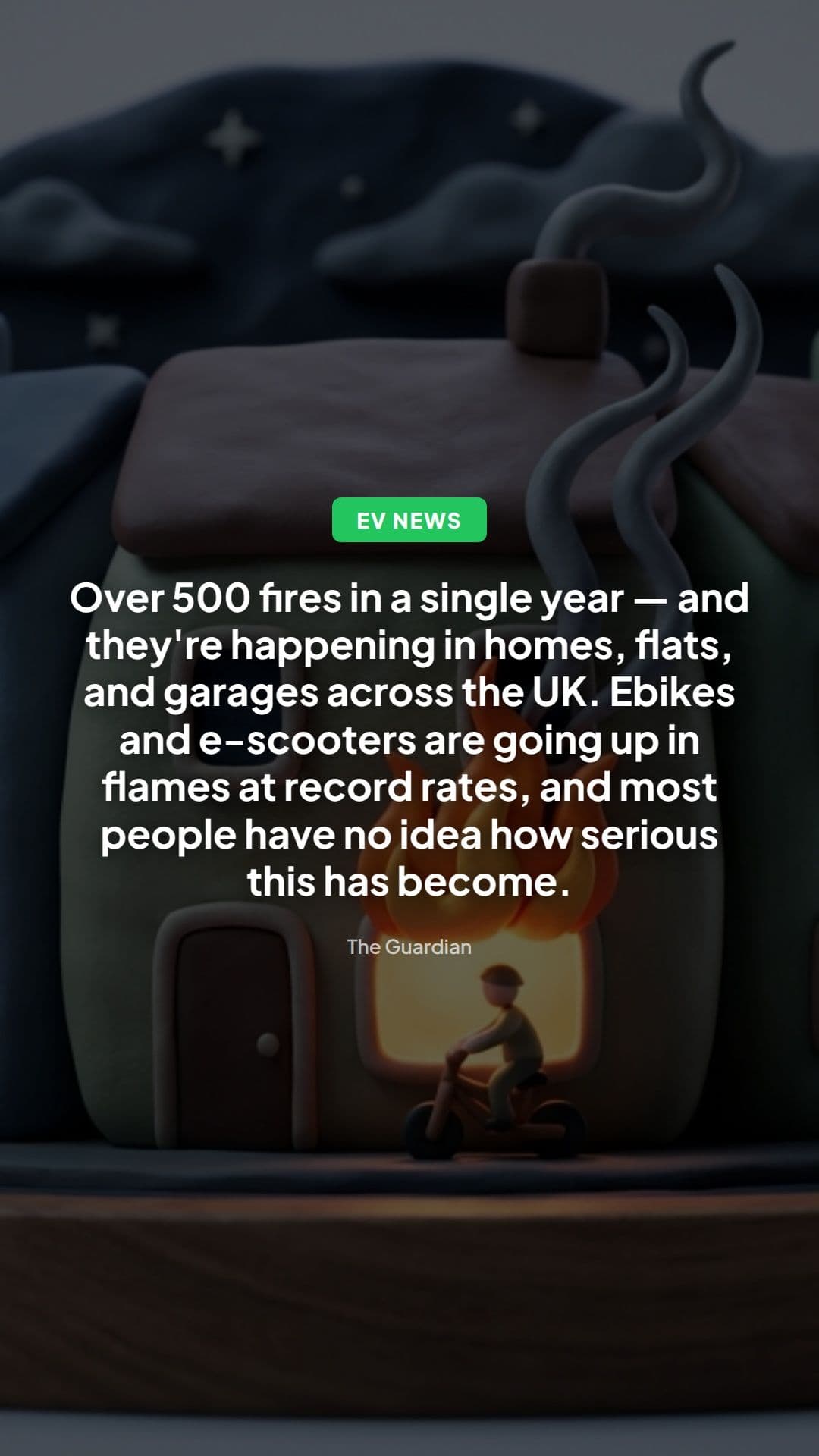 UK e-bike & e-scooter fires hit record highs in 2025