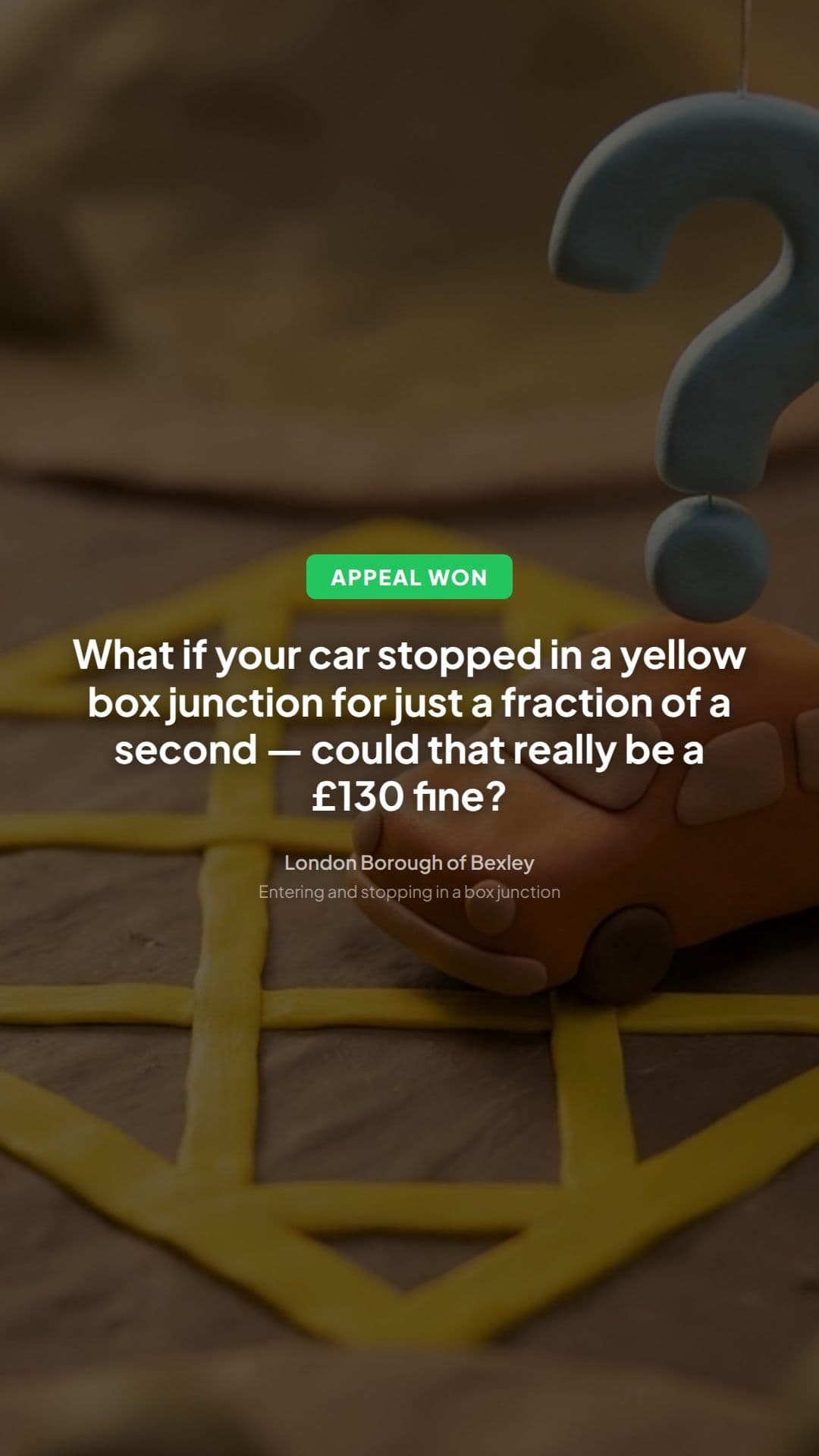 Bexley box junction PCN appeal: why it was allowed