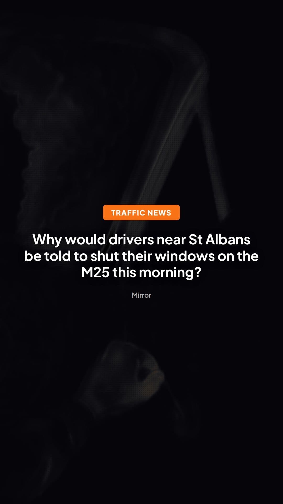 M25 Fire Closure: St Albans Smoke Warning for Drivers