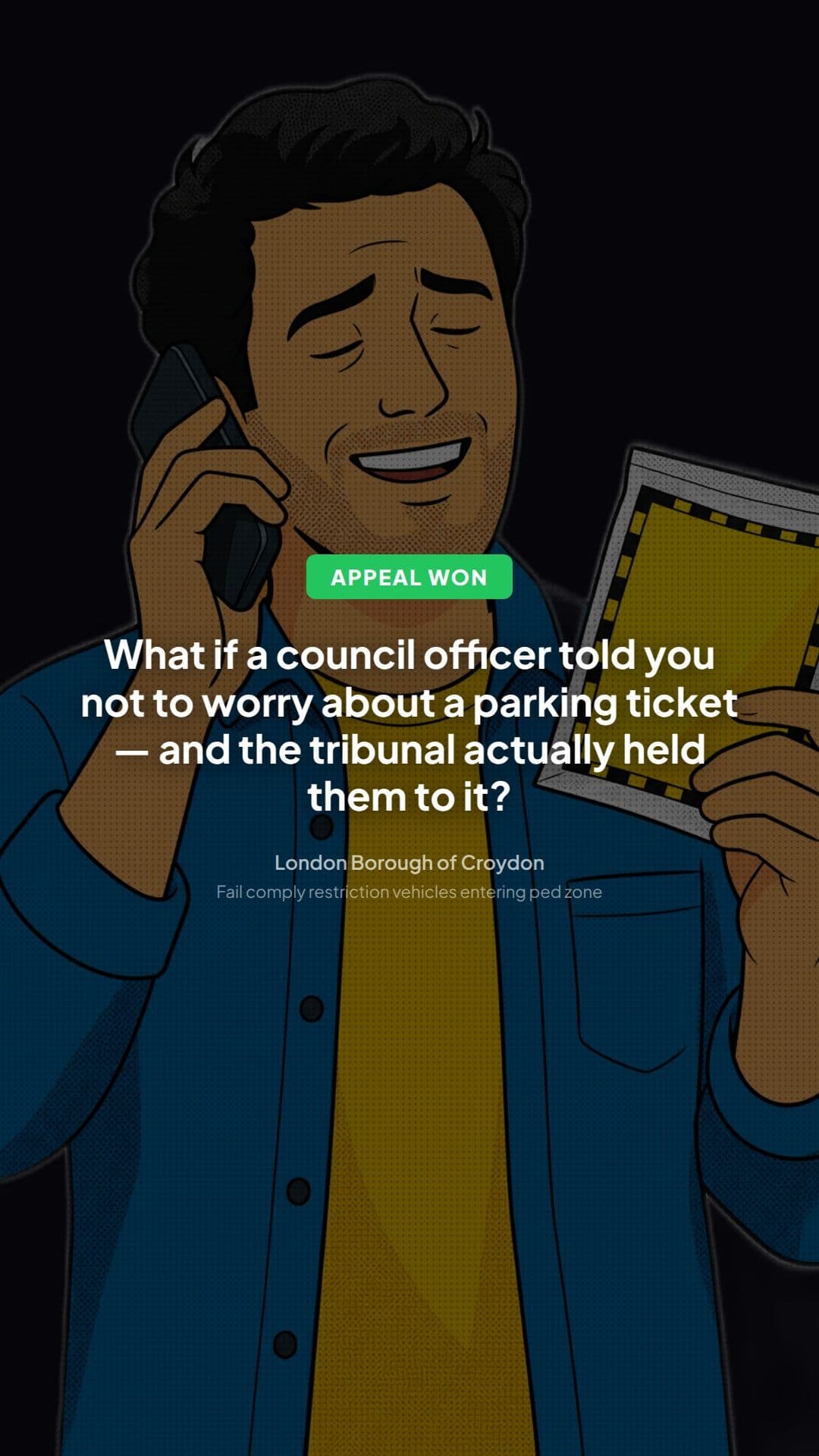Croydon Pedestrian Zone PCN Appeal Won: Key Lesson
