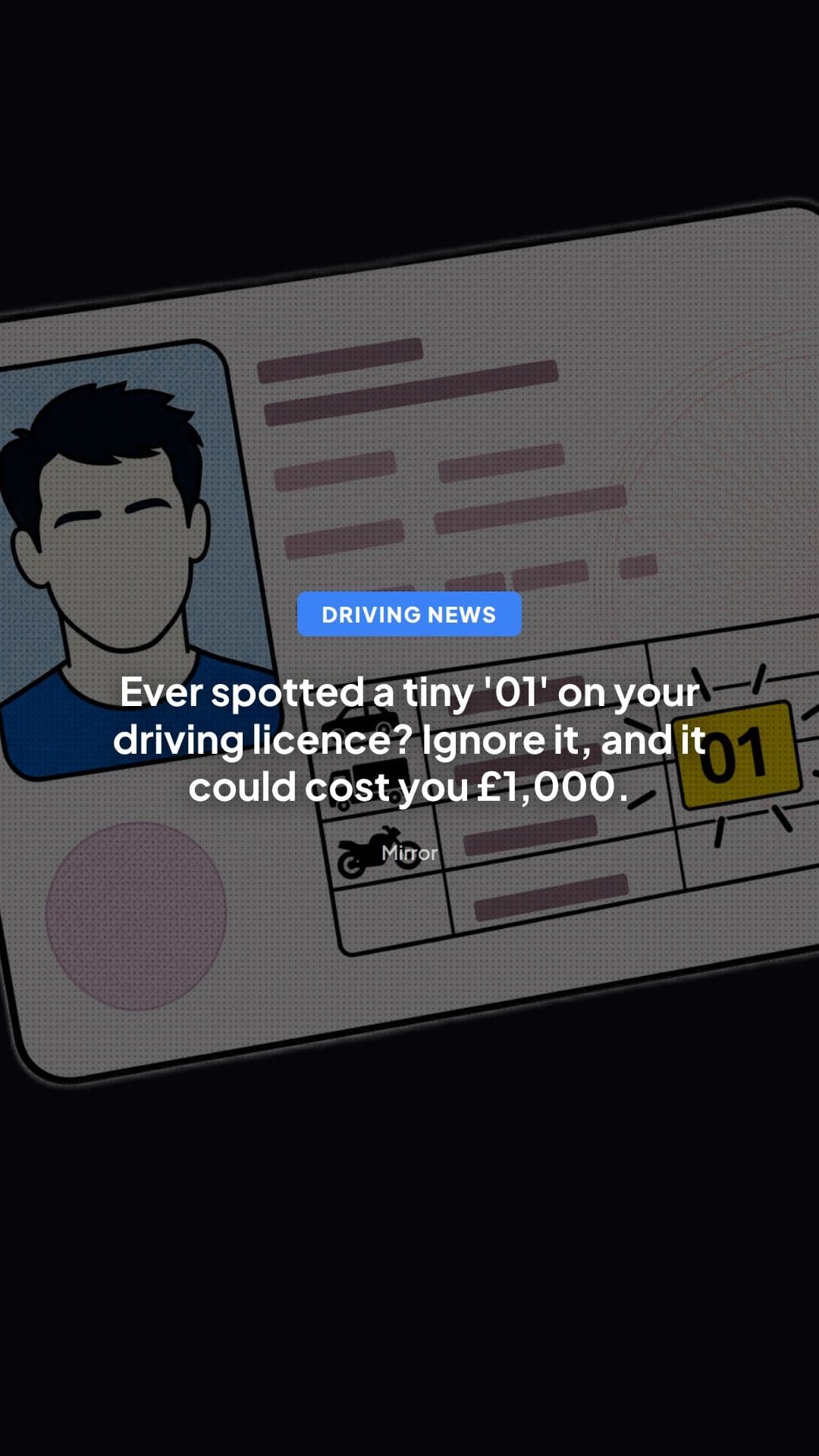 DVLA ‘01’ Driving Licence Code: Avoid a £1,000 Fine
