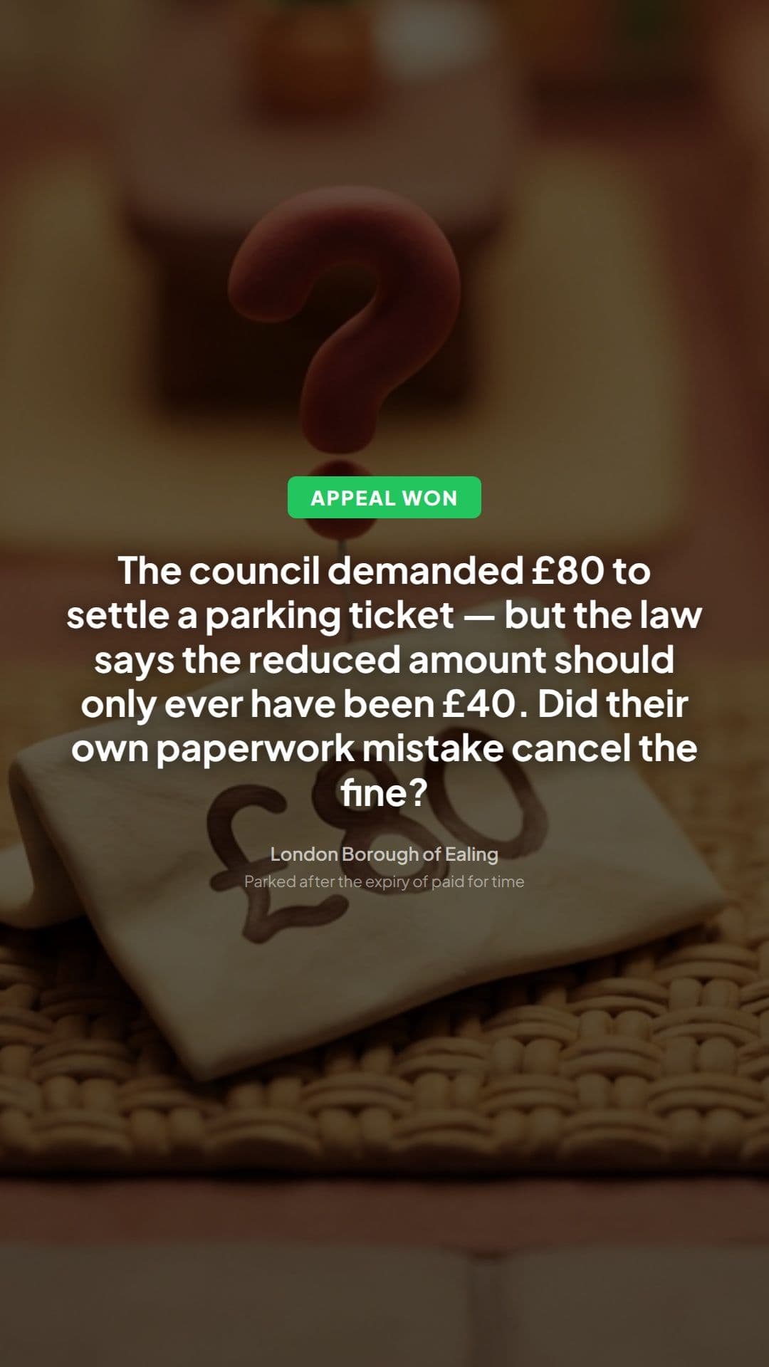 Ealing PCN appeal won: paid time expiry evidence fail