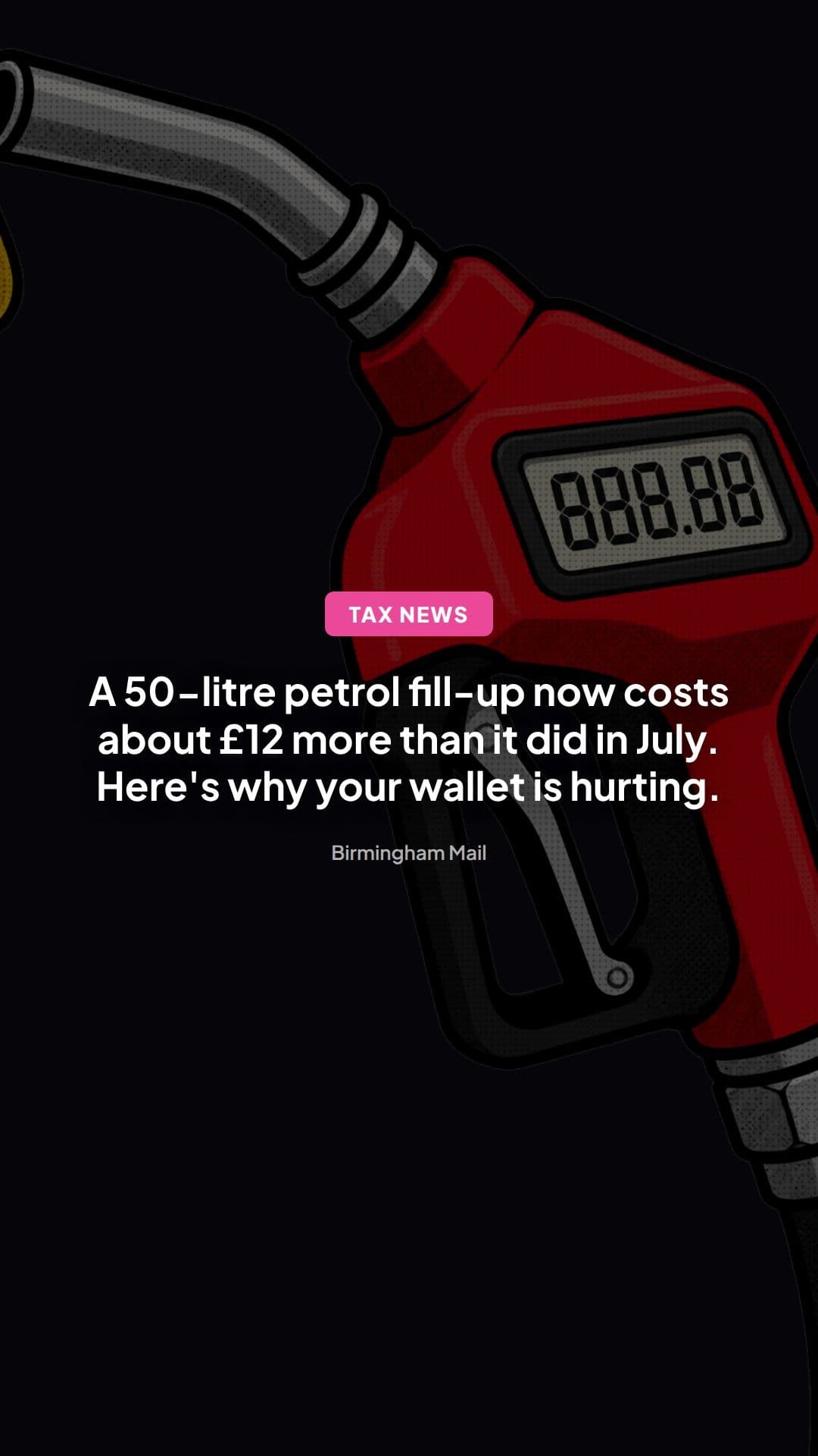 Petrol Price Rise Adds £12 to a Typical 50-Litre Fill-Up