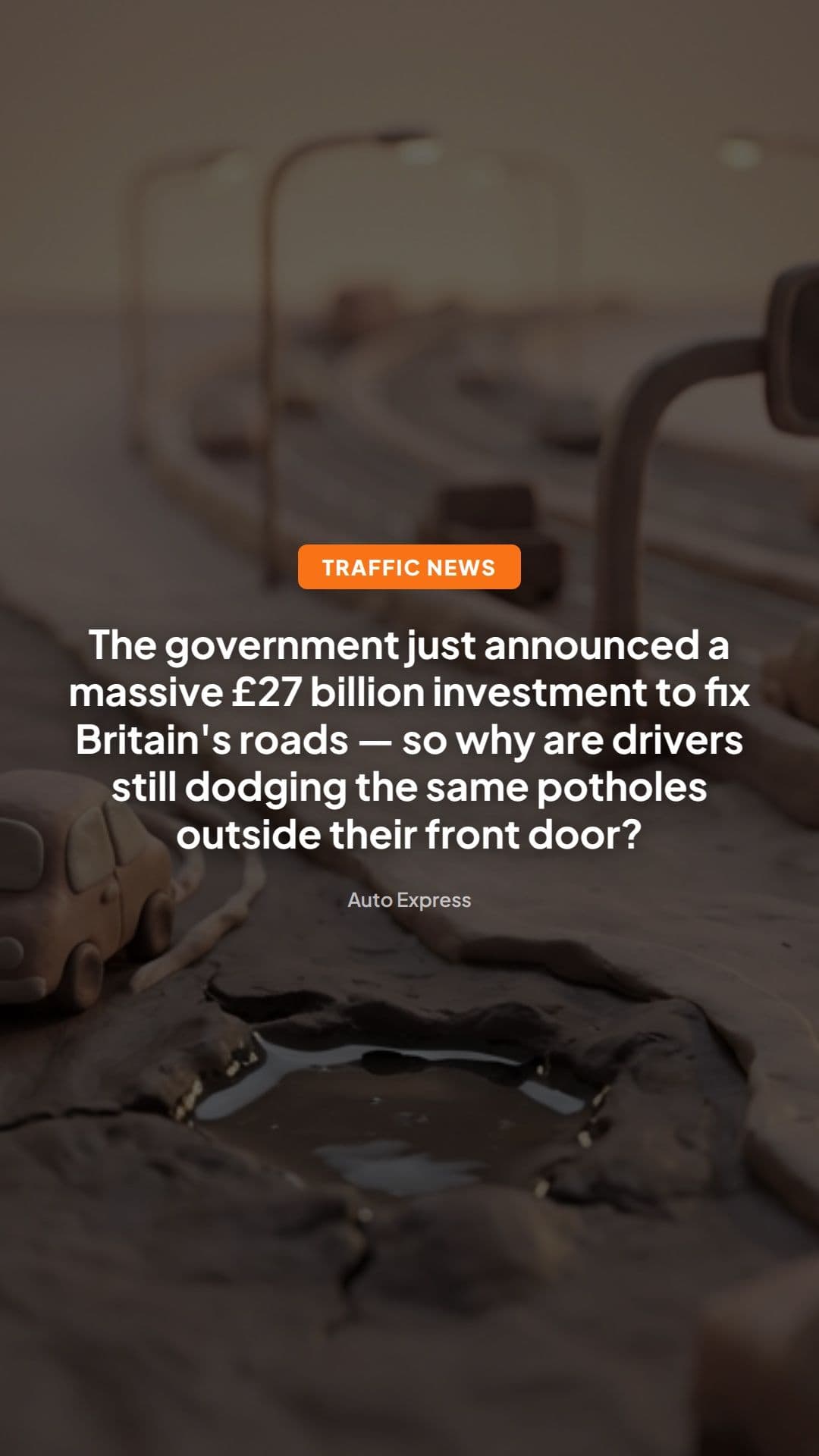 £27bn road funding: why your local potholes may wait
