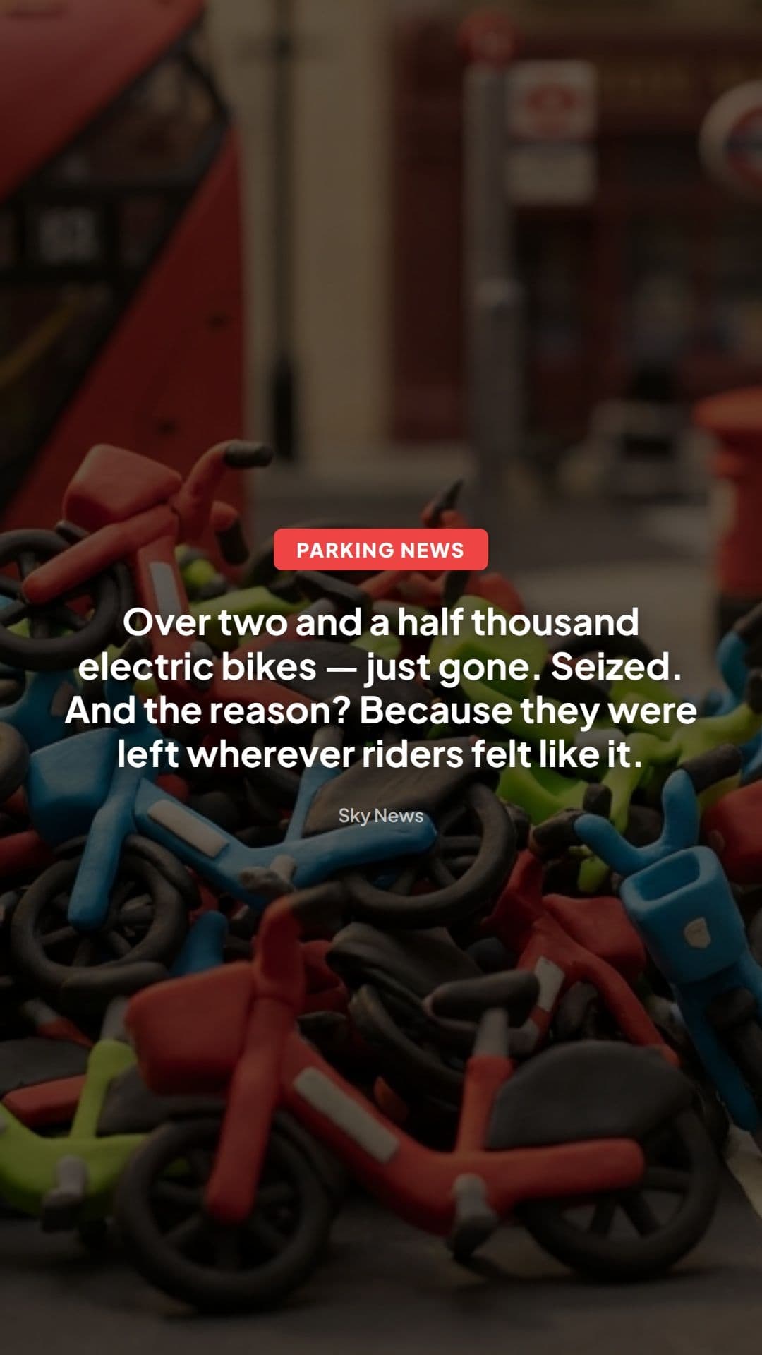 London seizes 2,500 rental e-bikes over pavement parking