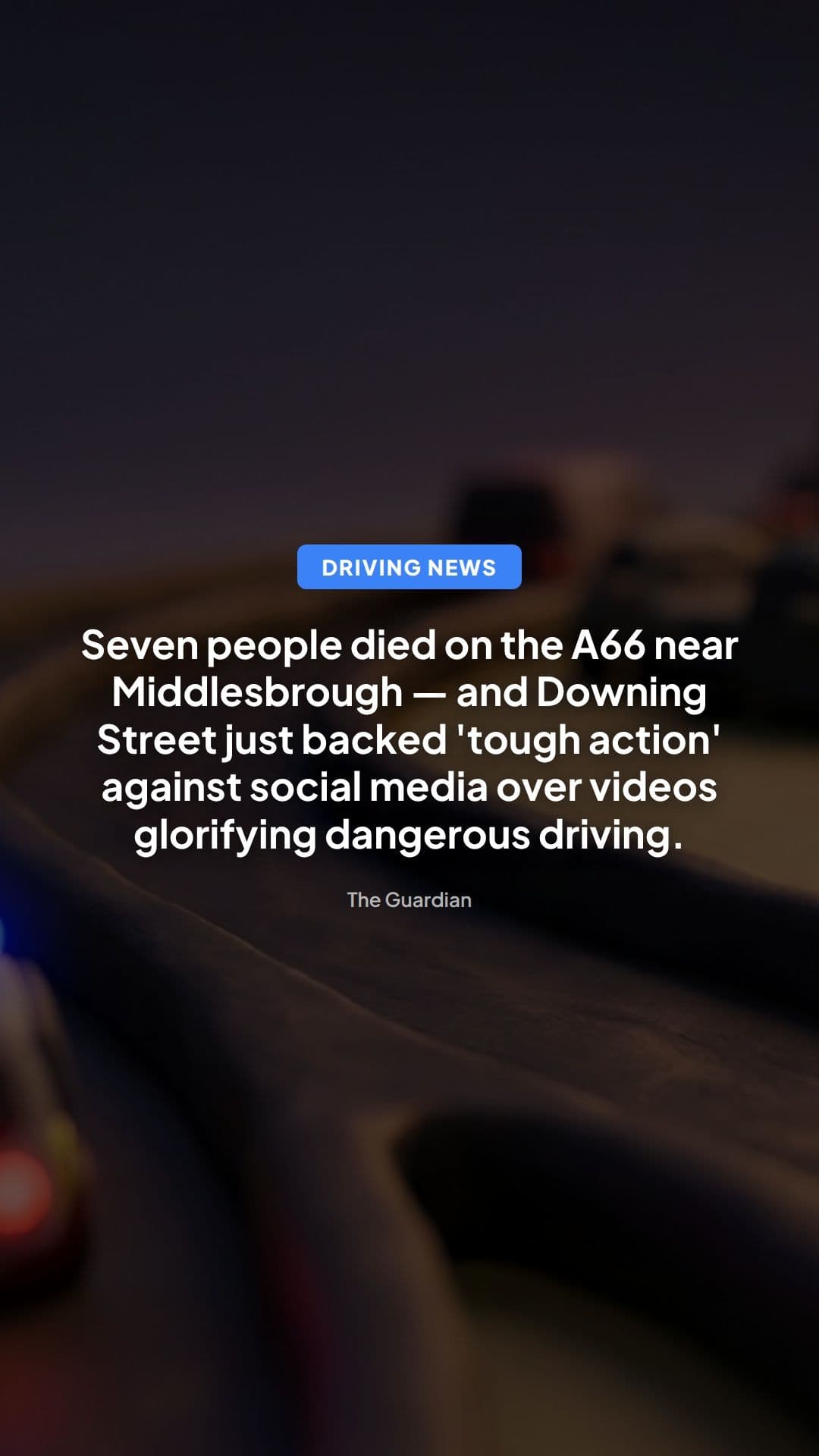 A66 Crash: Ofcom Crackdown on Dangerous Driving Videos